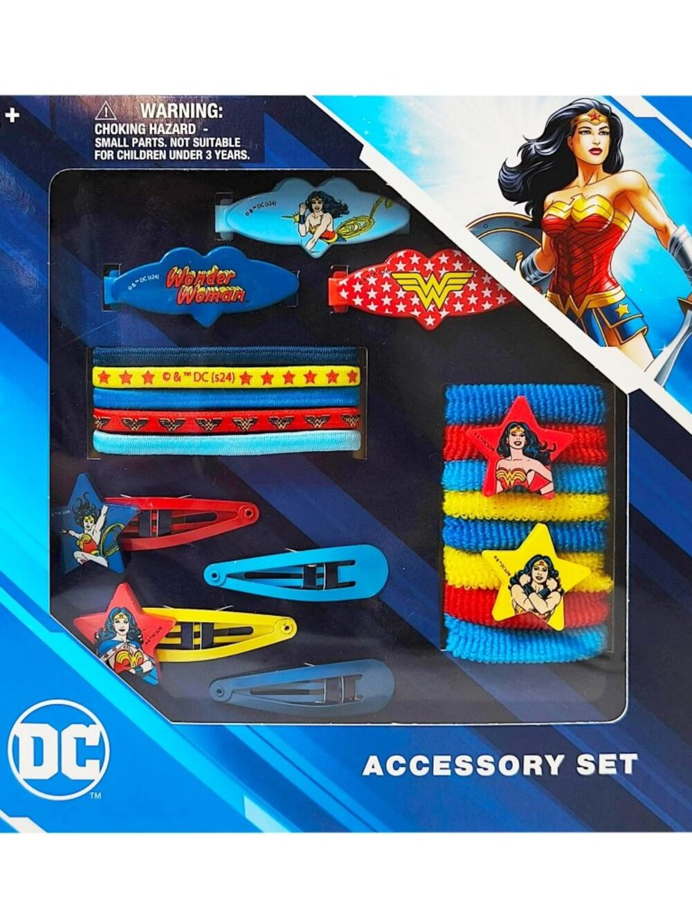 [NEW] WONDER WOMEN 20 PCS GIRLS' HAIR ACCESSORIES SET EVERYDAY WEAR AGES 3+